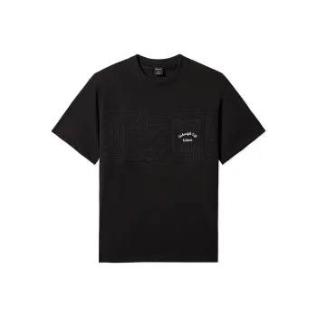 Cabbeen Drop Shoulder Sleeve T Shirt Men's Coal Black