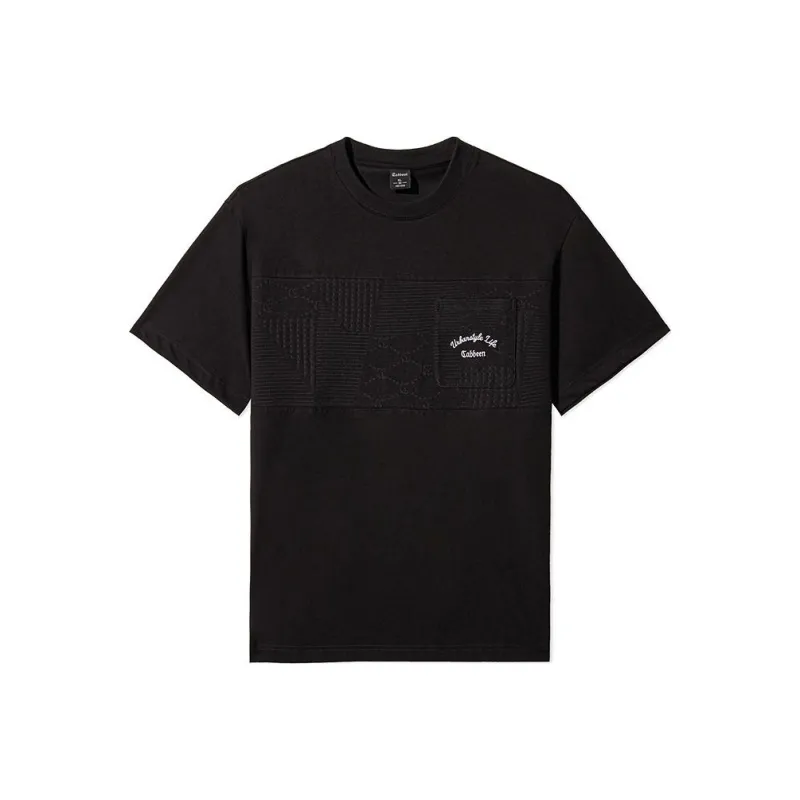 Cabbeen Drop Shoulder Sleeve T Shirt Men's Coal Black-0
