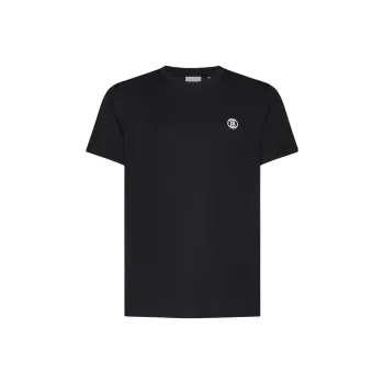 Burberry Logo Embroidered Crewneck T Shirt