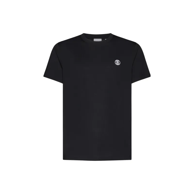 Burberry Logo Embroidered Crewneck T Shirt-0