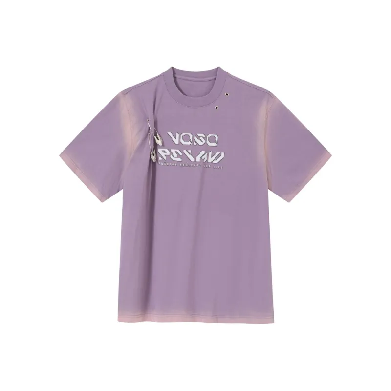 Voguo Relay Gradient Washable Short Sleeved T Shirts Unisex-0