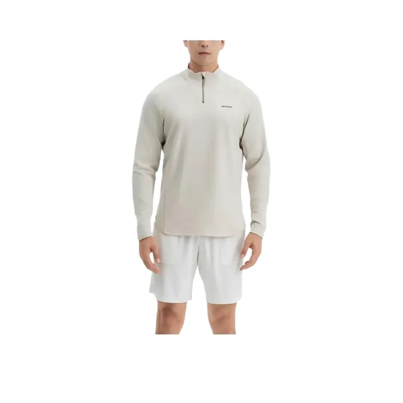 DECATHLON ARTENGO T Shirt Men's Light White Lime Gray-0