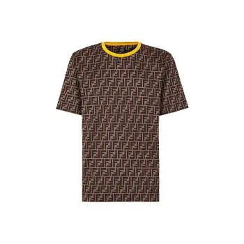 FENDI T-Shirts Men Brown
