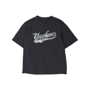 MLB New York Yankees Old Flower T Shirt Unisex Charcoal Gray