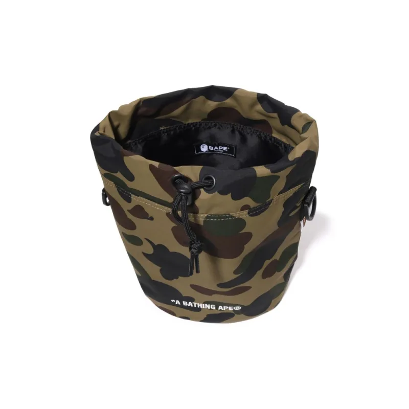 A BATHING APE Fabric Crossbody Bag Unisex Green/Yellow-2