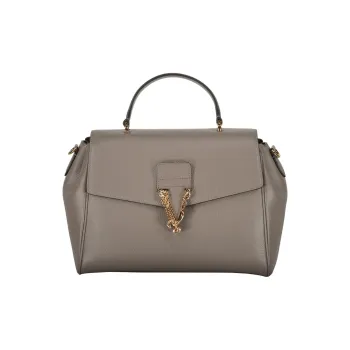 FANSIZHE Virtus Calfskin Tote Bag, Shopping Bag, Shoulder Bag, Crossbody Bag, Handbag Women's Sesame Seeds Beige