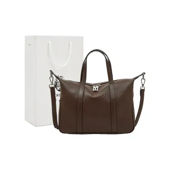 Old Man's Head Vegetable Tanned Cow Leather Crossbody Bag Regular Women's Black/Coffee/Brown