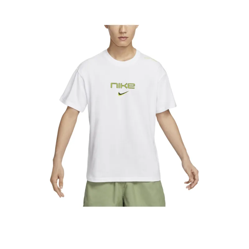 Nike Drop Shoulder Sleeve T-Shirt Men's White-0