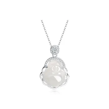 Lao Feng Xiang Chalcedony Jade Necklaces Women's