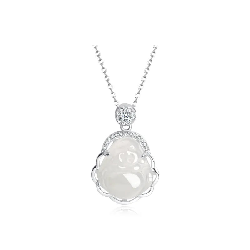 Lao Feng Xiang Chalcedony Jade Necklaces Women's-0