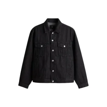 H&M Denim Jackets Men Black
