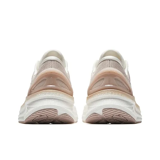 Anta Anti Slip Wear Resistant Low Top Casual Running Shoes Women's Ivory White/Lotus Gray-3