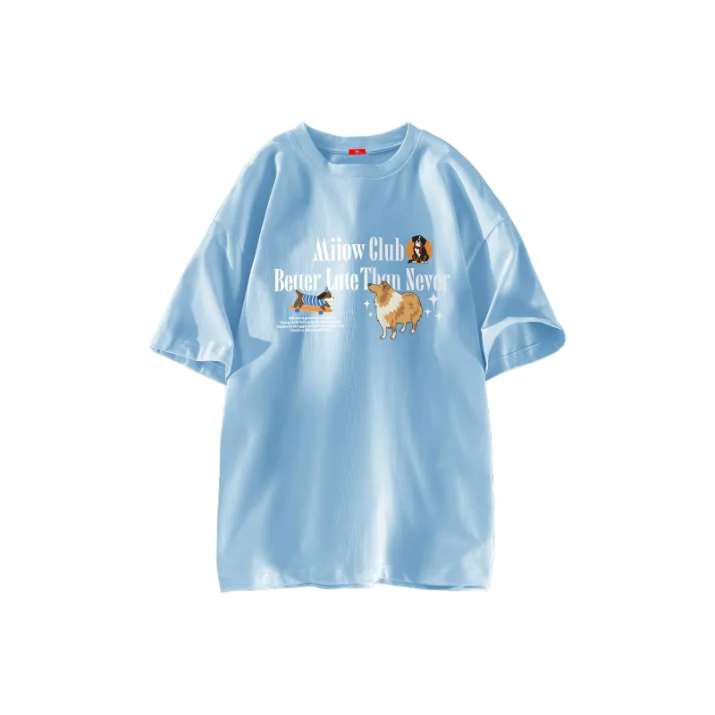 MIIOW Trend Party Series T-Shirt Unisex Light Gray-9