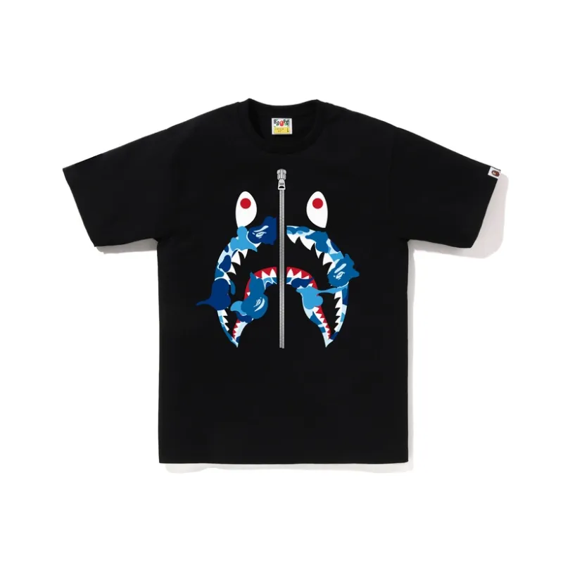 A BATHING APE Abc Camo Rebuild Shark Tee-5