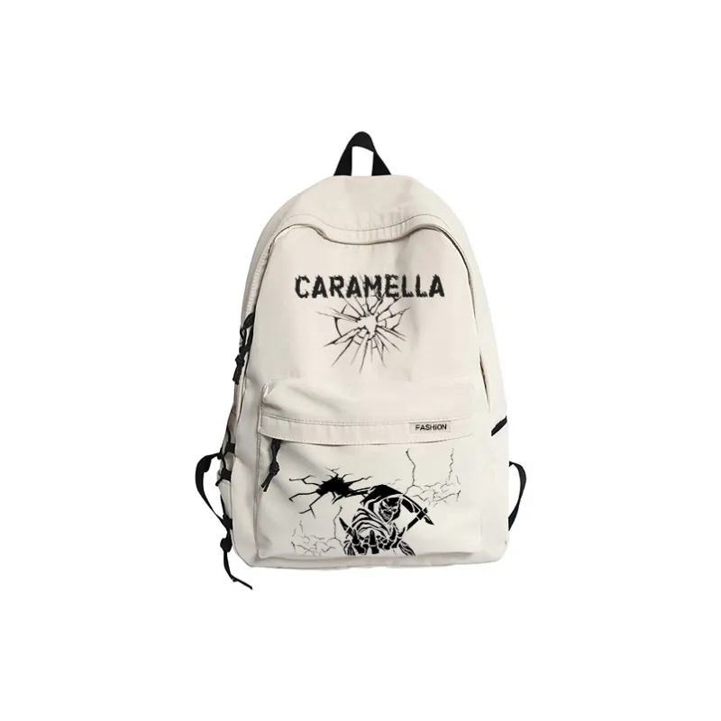 Caramella Nylon Backpack Regular Unisex Black/White-2