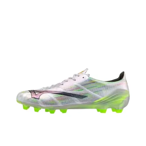 Mizuno Alpha II Elite Soccer Shoes Unisex Silver Green