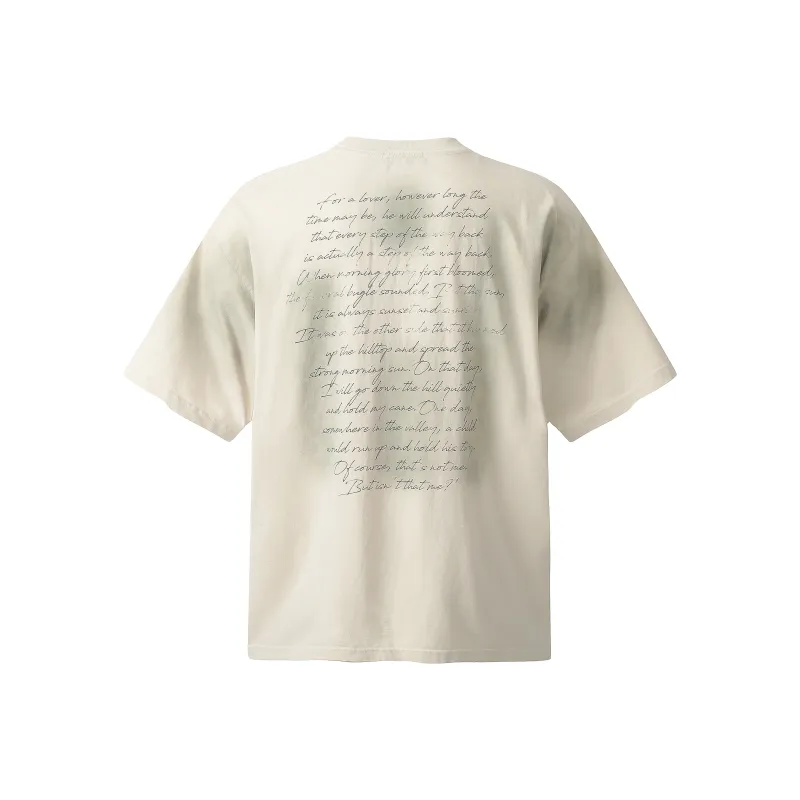 VINMUK Drop Shoulder Sleeve T Shirt Unisex Khaki-1