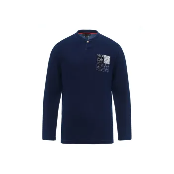 LI NING 1990 T Shirt Men's Dark Iris Blue