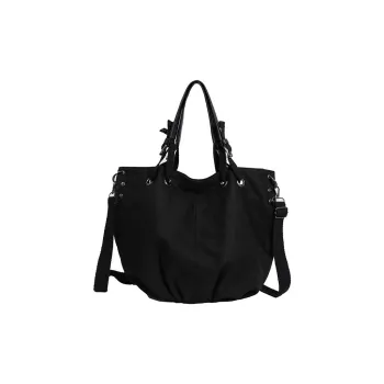 S.REPHEN Canvas Bag Shoulder Bag Crossbody Bag Handbag Regular Unisex Black/Khaki
