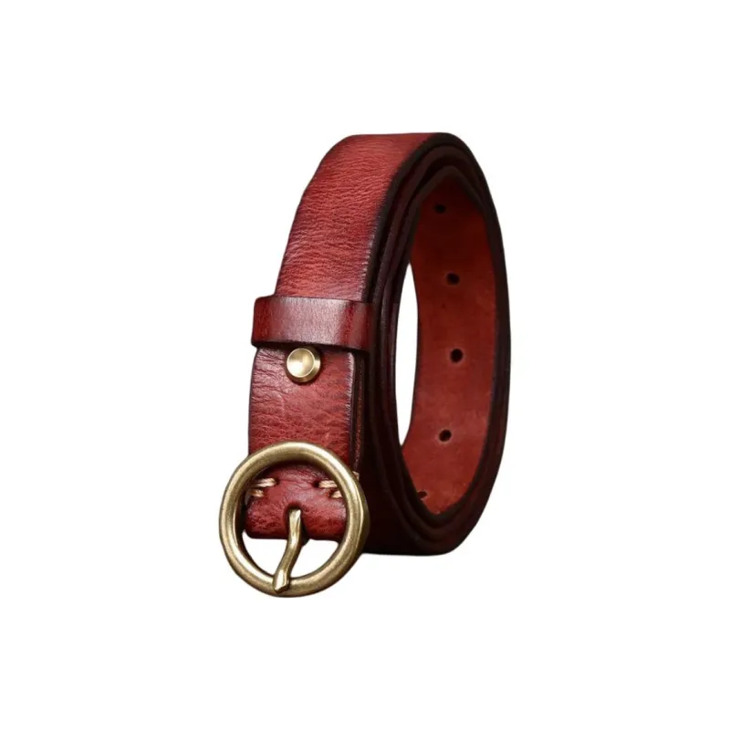 JEANSWEST Cow Leather Belts Women's 2.8CM-1