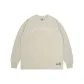 Light Khaki Basic Curved Letter Long-Sleeved