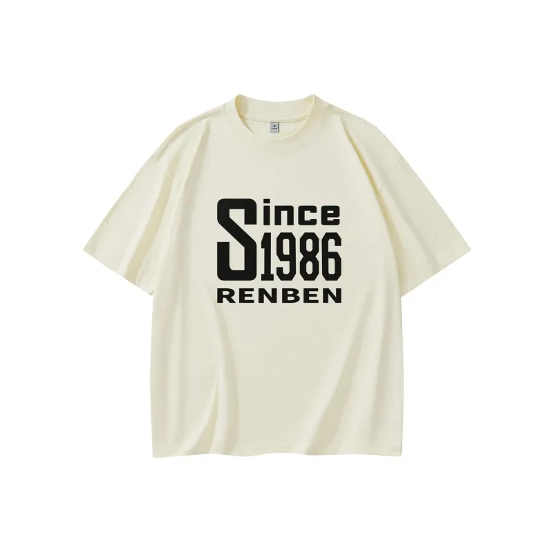 RENBEN Drop Shoulder Sleeve T Shirt Men's-8