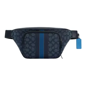 COACH Thompson Canvas Crossbody Bag, Sling Bag, Fanny Pack Tubas Men's Navy Blue