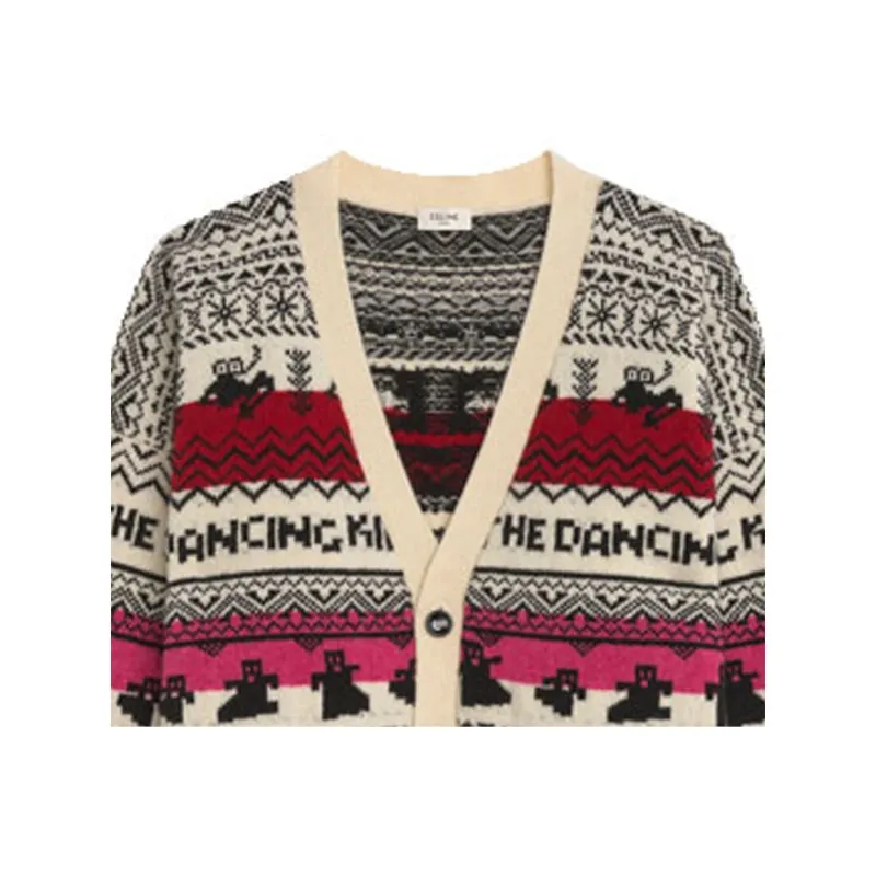 CELINE Knitwear Men's Neon White/Red-4