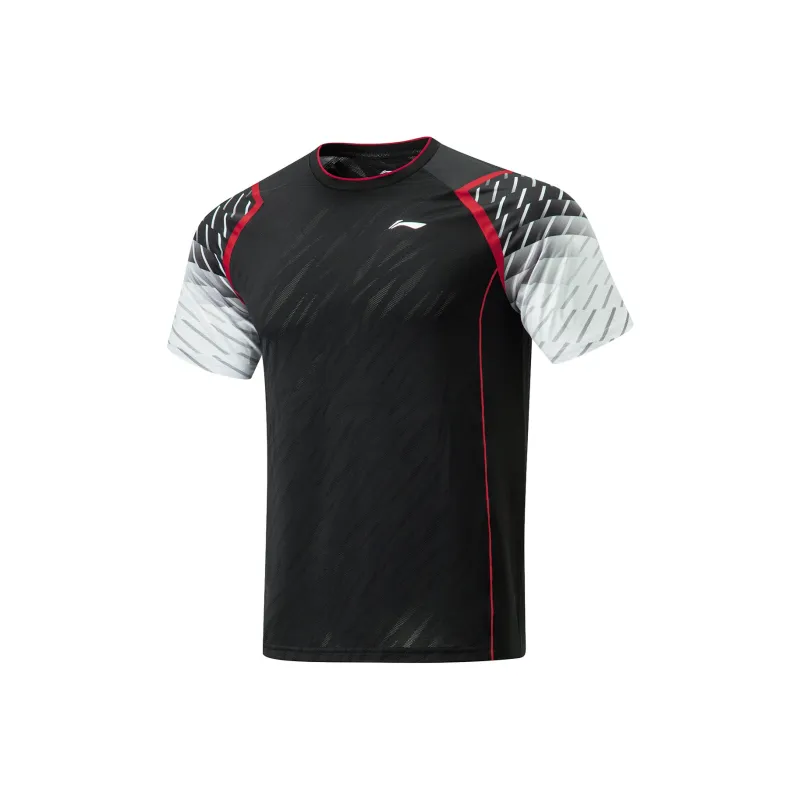 LiNing Table Tennis Collection Sports Fashion Collection T Shirt Unisex Black-0