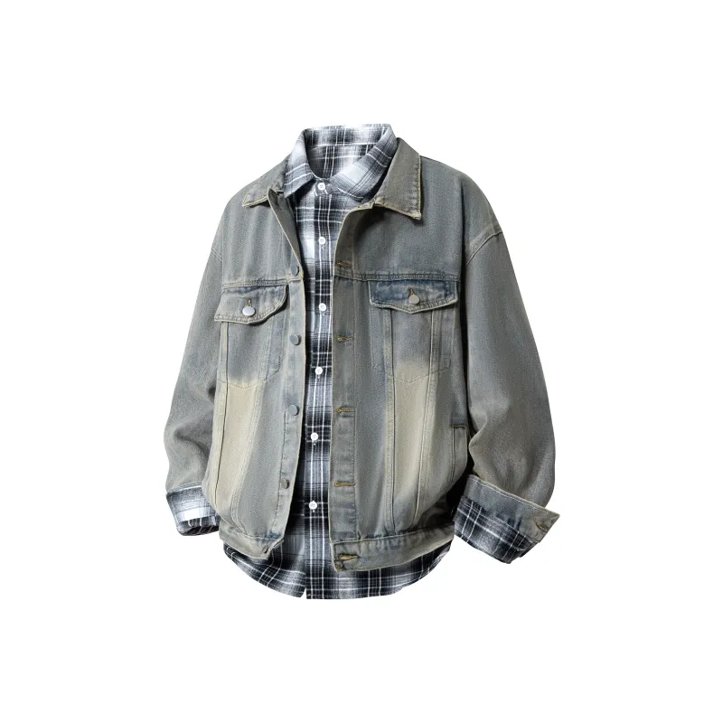 HOKLV Jacket Unisex Black Coat+Yellow Shirt-14