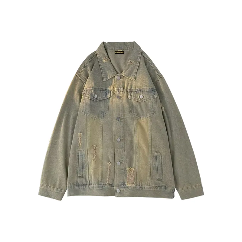 Nuthink Denim Jacket Unisex Black-2