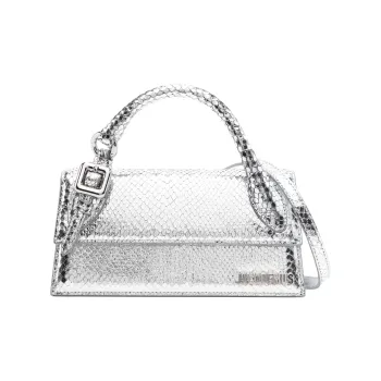 Jacquemus Leather One Shoulder Handbags Women's Silver
