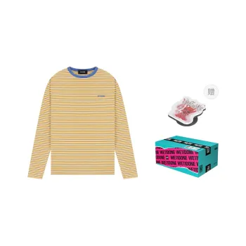 WE11DONE Logo Striped T shirt