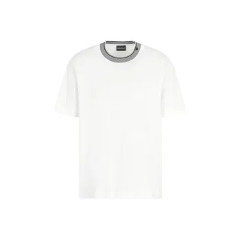 EMPORIO ARMANI Asv Jersey T shirt With Trimmed Crew Neck
