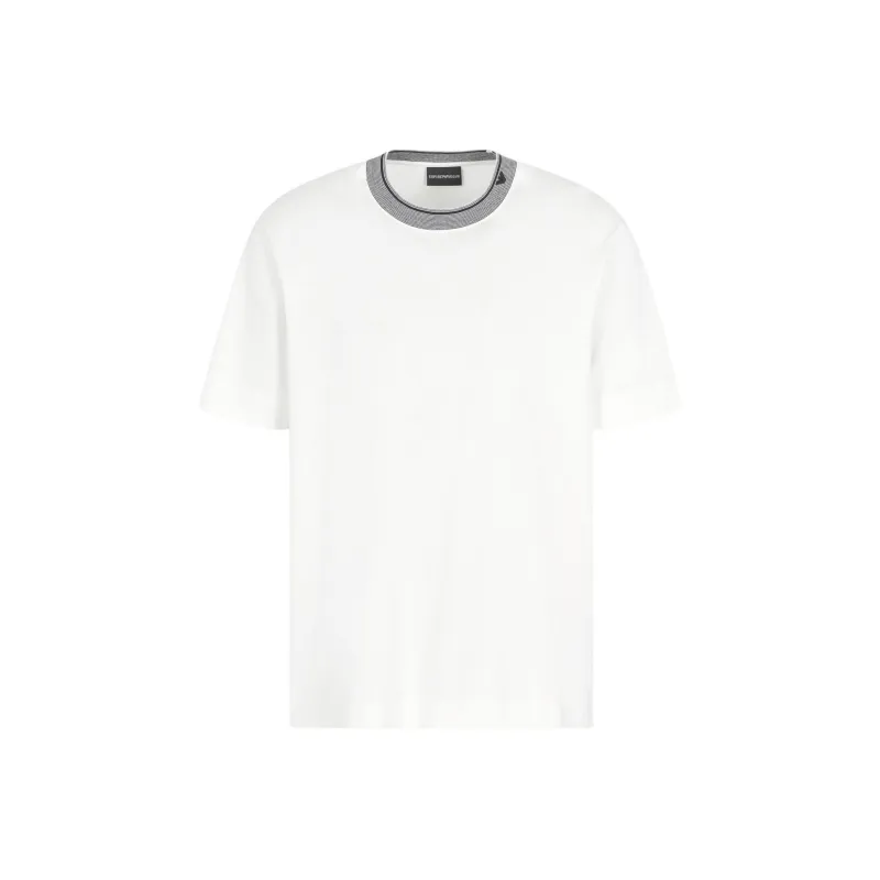 EMPORIO ARMANI Asv Jersey T shirt With Trimmed Crew Neck-0