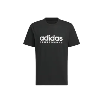 Adidas Big Linear Logo T shirt Asia Sizing 'Black White'