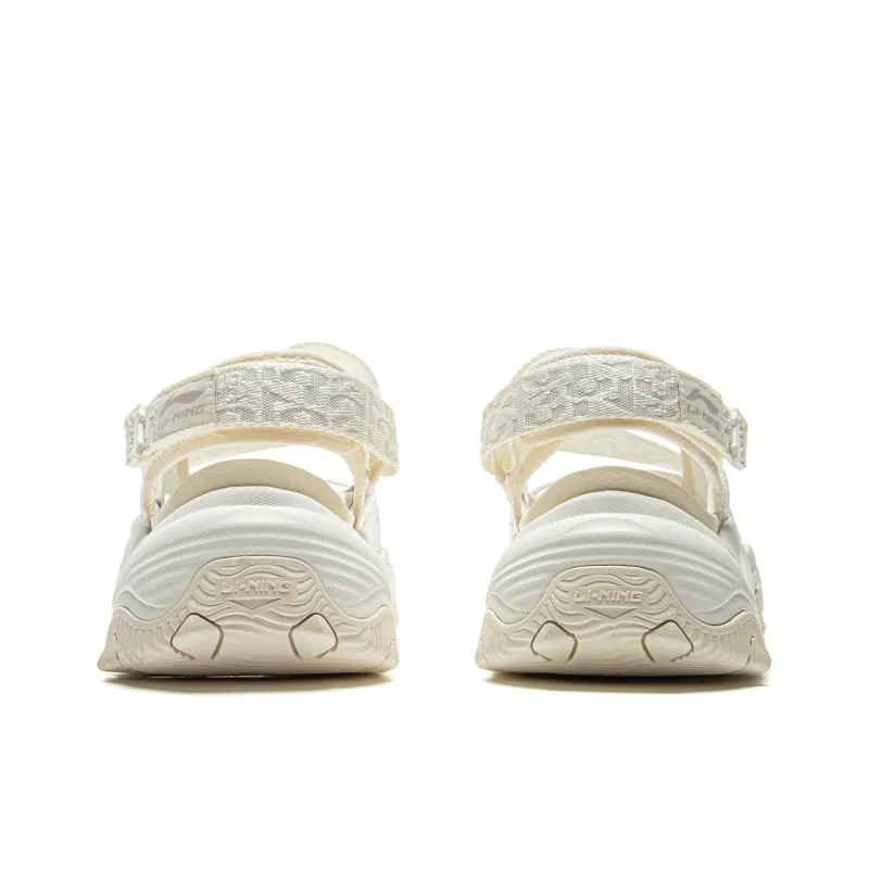LiNing Cat Paw SANDAL Slip Resistant Breathable Height Increasing Abrasion Resistant River Trekking Shoes Women's Beige-5