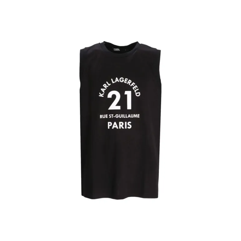 KARL LAGERFELD / Karl Lagerfeld Jeans 21 Rue St Guillaume print Tank Top-0