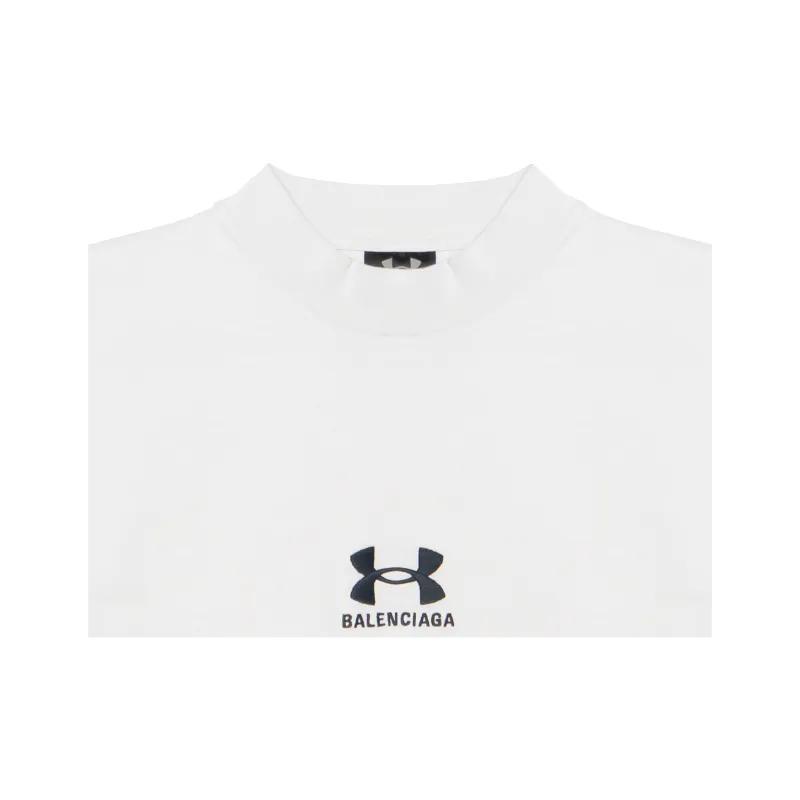 Balenciaga Logo Embroidered Crewneck T Shirt-7