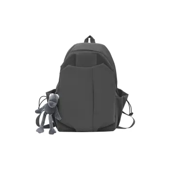 LUVISTRUE Nylon Backpack Regular Unisex Gray/Black/Burgundy/Ecru