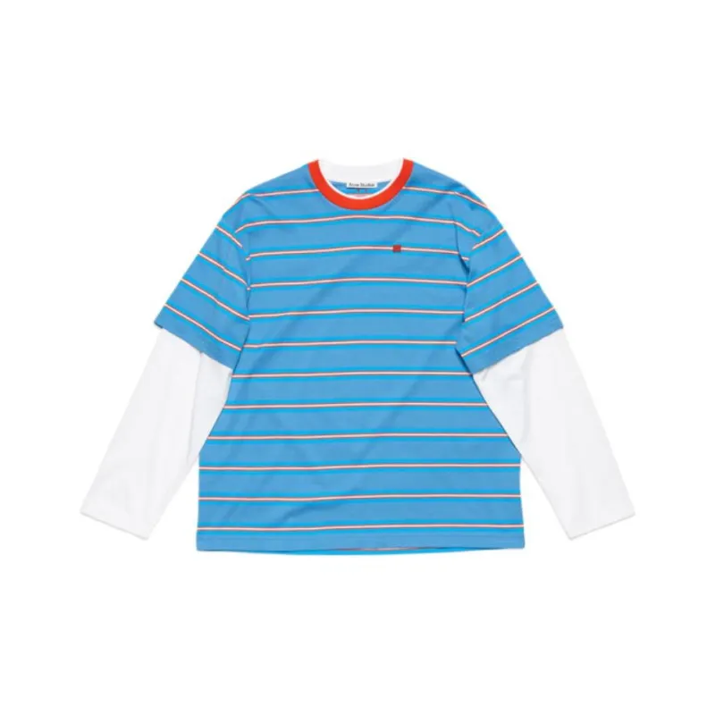 Acne Studios 2024 Autumn/Winter Collection T Shirt Unisex Sea Blue-0