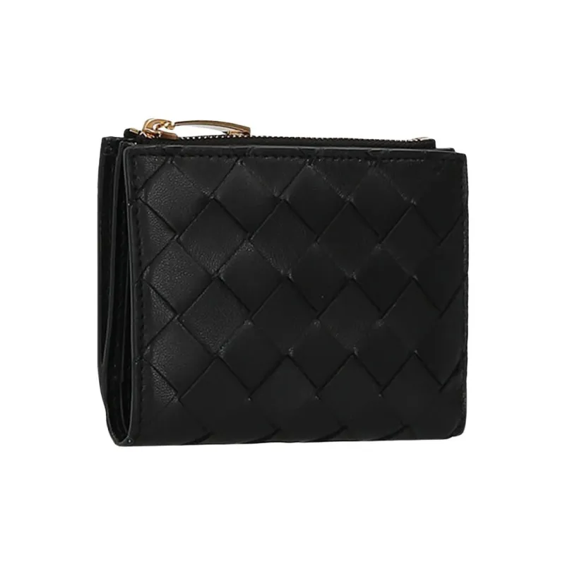 Bottega Veneta Sheepskin Wallet Women's Black-1