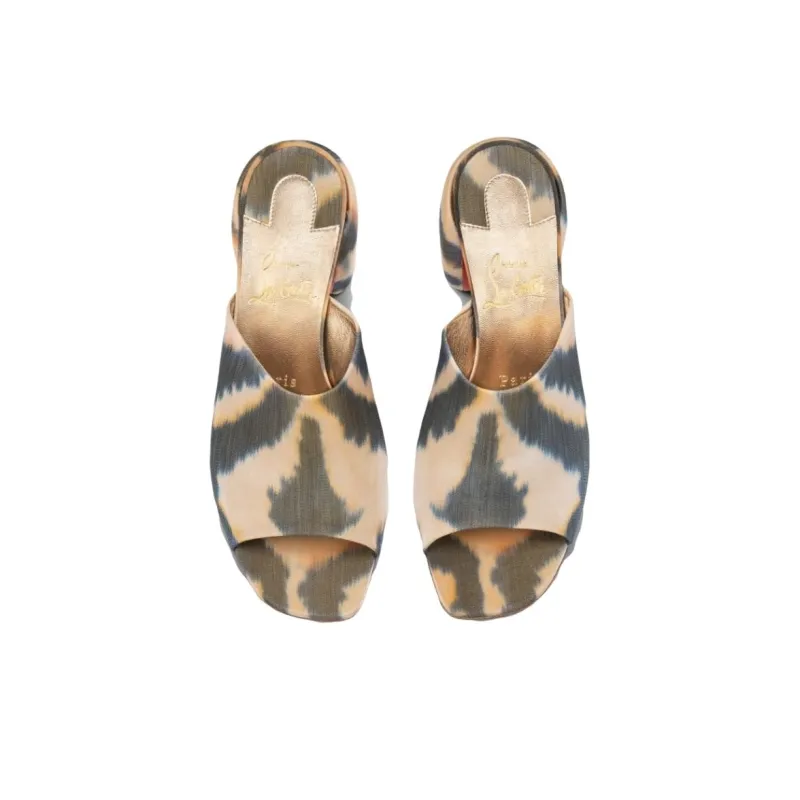 CL LUBOTING Slide Slippers 7cm Women's Yellow-3