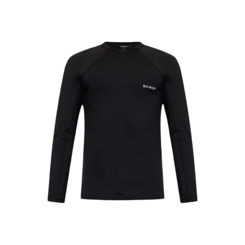 BALMAIN Logo embroidered Swim T shirt-0