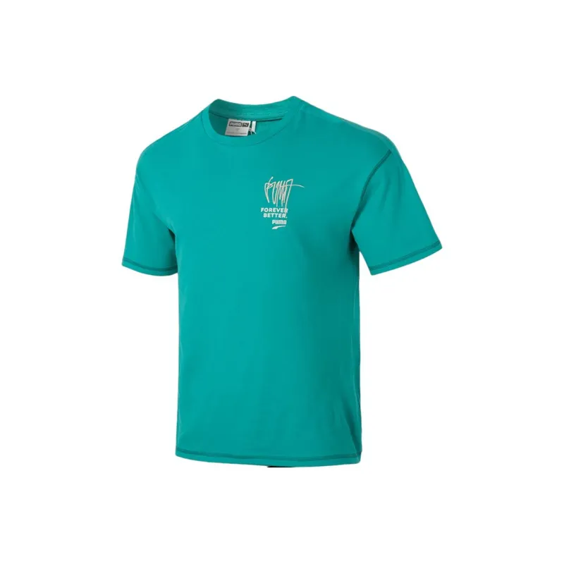 PUMA Raglan Sleeve T-Shirt Men's Turquoise-0