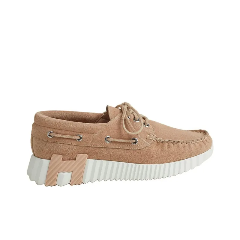 HERMES Ketch Low Top Casual Shoes Women's Brown-1