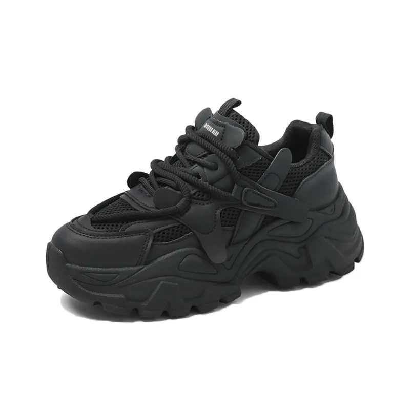 Budding Bear Height Increasing Wear-Resistant Lightweight Breathable Slip-Resistant Low-Top Chunky Sneakers Women's-36