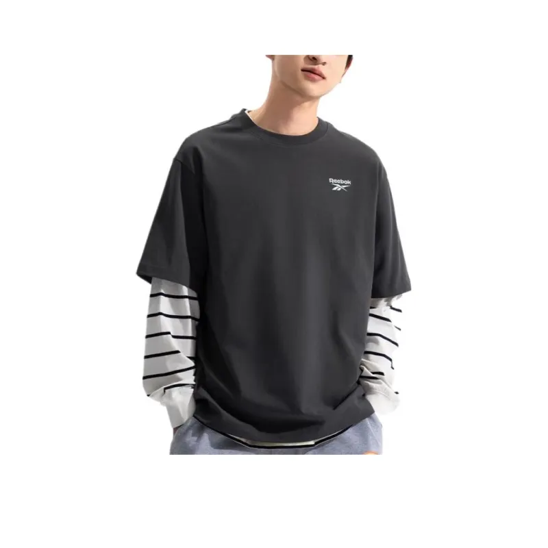 Reebok T Shirt Unisex Charcoal Black-0
