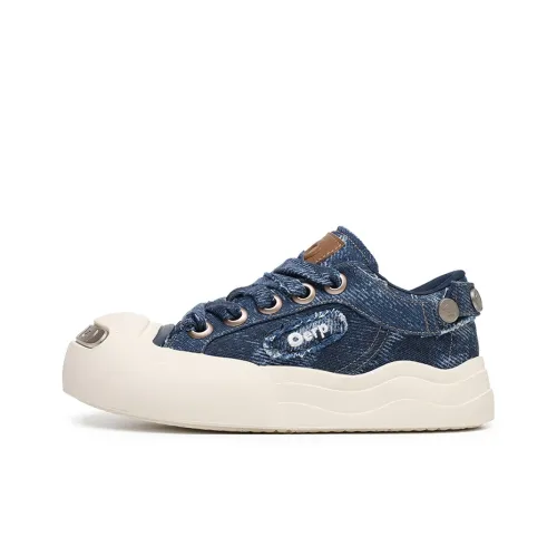MODENGPAN Lightweight Low Top Canvas Shoes Unisex Blue