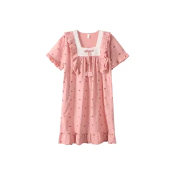 FENTENGCARE Nightgown Women's Peach